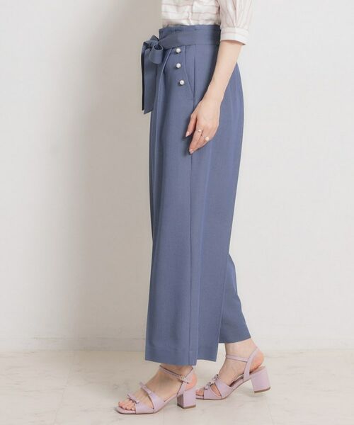 Couture Brooch / クチュールブローチ パンツ | マリン風アソート釦シャンブレーワイドパンツ | 詳細16