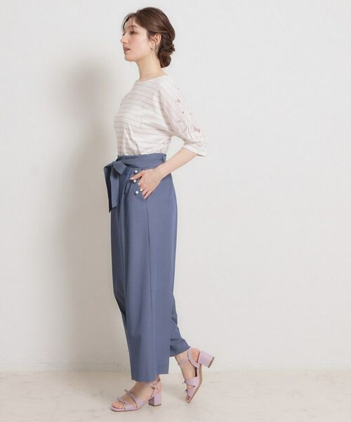 Couture Brooch / クチュールブローチ パンツ | マリン風アソート釦シャンブレーワイドパンツ | 詳細19