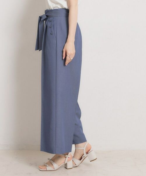 Couture Brooch / クチュールブローチ パンツ | マリン風アソート釦シャンブレーワイドパンツ | 詳細2