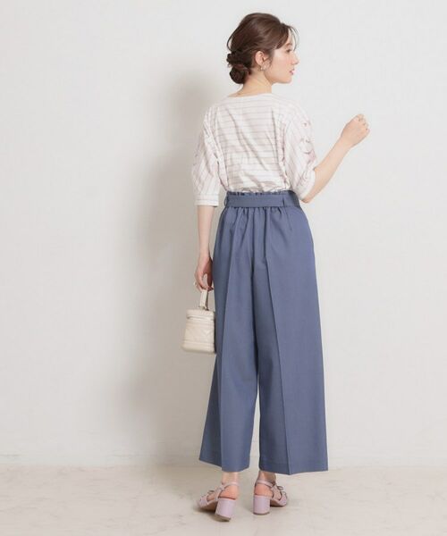 Couture Brooch / クチュールブローチ パンツ | マリン風アソート釦シャンブレーワイドパンツ | 詳細20