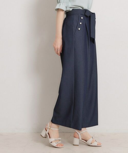Couture Brooch / クチュールブローチ パンツ | マリン風アソート釦シャンブレーワイドパンツ | 詳細23