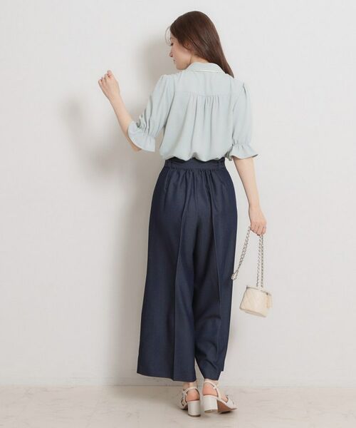 Couture Brooch / クチュールブローチ パンツ | マリン風アソート釦シャンブレーワイドパンツ | 詳細27