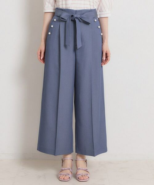 Couture Brooch / クチュールブローチ パンツ | マリン風アソート釦シャンブレーワイドパンツ | 詳細29