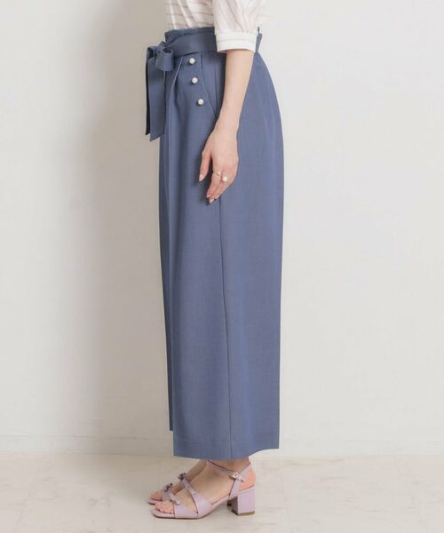 Couture Brooch / クチュールブローチ パンツ | マリン風アソート釦シャンブレーワイドパンツ | 詳細30