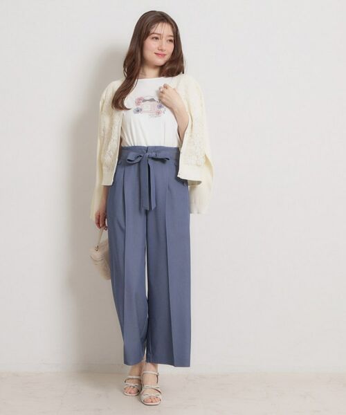 Couture Brooch / クチュールブローチ パンツ | マリン風アソート釦シャンブレーワイドパンツ | 詳細4