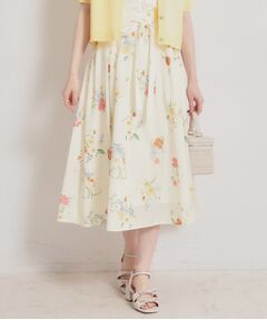 Couture Brooch / クチュールブローチ ロング・マキシ丈スカート | パレットボイル細リボン付きスカート