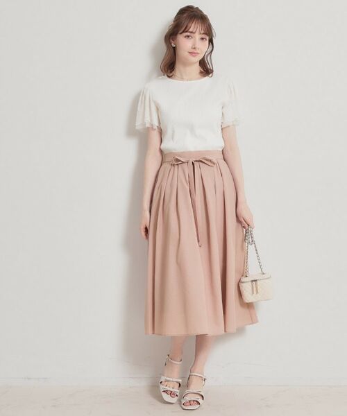 Couture Brooch / クチュールブローチ ロング・マキシ丈スカート | パレットボイル細リボン付きスカート | 詳細11