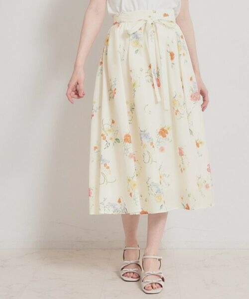 Couture Brooch / クチュールブローチ ロング・マキシ丈スカート | パレットボイル細リボン付きスカート | 詳細15