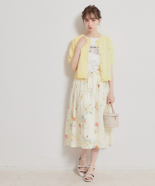 Couture Brooch / クチュールブローチ ロング・マキシ丈スカート | パレットボイル細リボン付きスカート | 詳細18