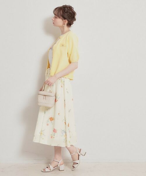 Couture Brooch / クチュールブローチ ロング・マキシ丈スカート | パレットボイル細リボン付きスカート | 詳細19