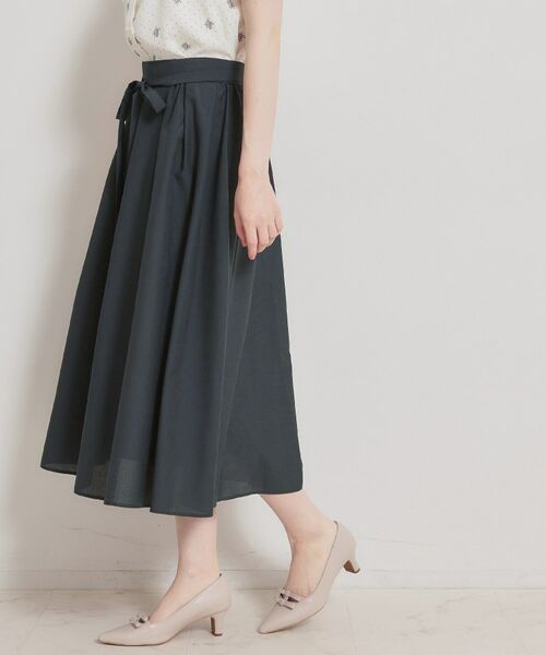 Couture Brooch / クチュールブローチ ロング・マキシ丈スカート | パレットボイル細リボン付きスカート | 詳細22