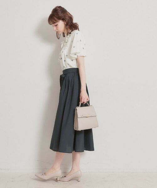 Couture Brooch / クチュールブローチ ロング・マキシ丈スカート | パレットボイル細リボン付きスカート | 詳細26