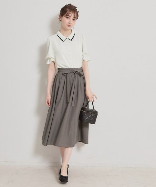 Couture Brooch / クチュールブローチ ロング・マキシ丈スカート | パレットボイル細リボン付きスカート | 詳細4