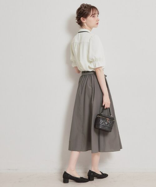 Couture Brooch / クチュールブローチ ロング・マキシ丈スカート | パレットボイル細リボン付きスカート | 詳細6