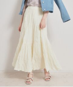 Couture Brooch / クチュールブローチ ロング・マキシ丈スカート | 綿ローンティアードスカート