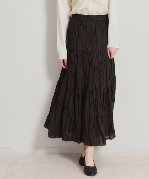 Couture Brooch / クチュールブローチ ロング・マキシ丈スカート | 綿ローンティアードスカート | 詳細1