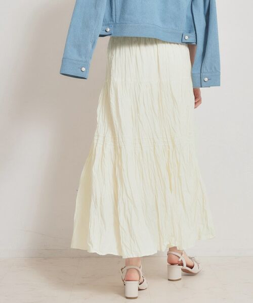 Couture Brooch / クチュールブローチ ロング・マキシ丈スカート | 綿ローンティアードスカート | 詳細10