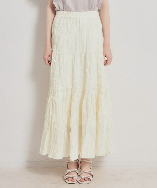 Couture Brooch / クチュールブローチ ロング・マキシ丈スカート | 綿ローンティアードスカート | 詳細15