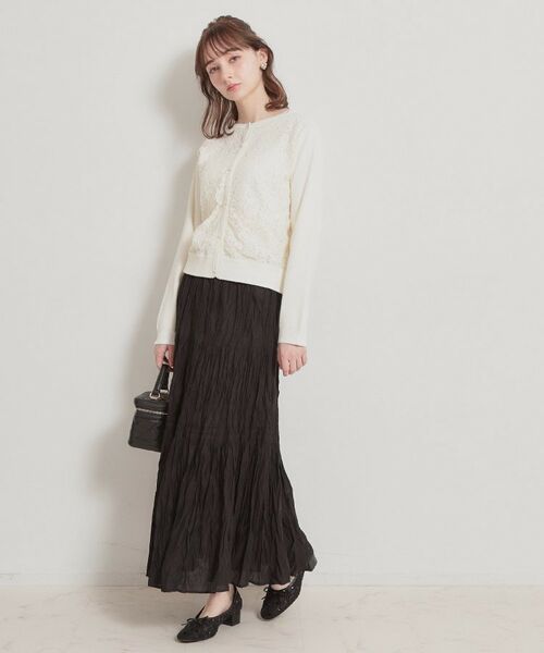 Couture Brooch / クチュールブローチ ロング・マキシ丈スカート | 綿ローンティアードスカート | 詳細4