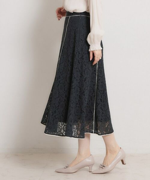 Couture Brooch / クチュールブローチ ロング・マキシ丈スカート | 【洗える】コードフラワーレース スカート | 詳細18
