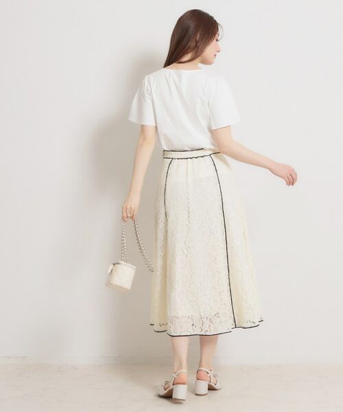 Couture Brooch / クチュールブローチ ロング・マキシ丈スカート | 【洗える】コードフラワーレース スカート | 詳細3