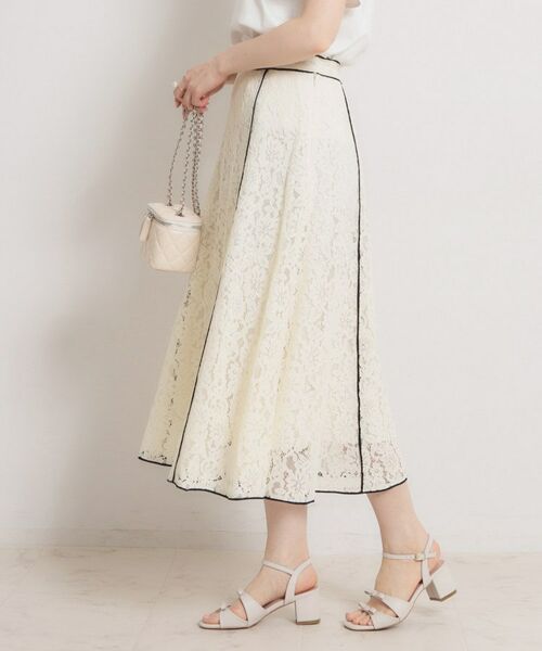 Couture Brooch / クチュールブローチ ロング・マキシ丈スカート | 【洗える】コードフラワーレース スカート | 詳細6