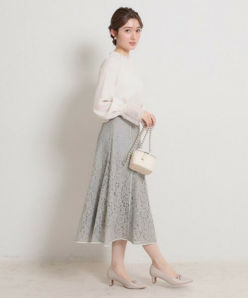 Couture Brooch / クチュールブローチ ロング・マキシ丈スカート | 【洗える】コードフラワーレース スカート | 詳細9