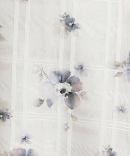 Couture Brooch / クチュールブローチ ロング・マキシ丈スカート | シアーチェックフラワープリント | 詳細7