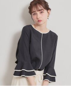 Couture Brooch / クチュールブローチ シャツ・ブラウス | 配色ラッフルブラウス