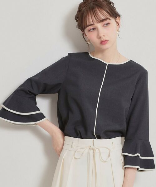 Couture Brooch / クチュールブローチ シャツ・ブラウス | 配色ラッフルブラウス | 詳細18