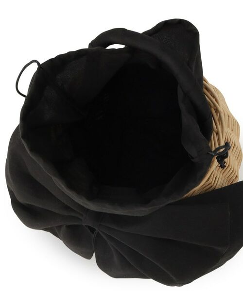 Couture Brooch / クチュールブローチ ハンドバッグ | BIGリボン付きラタンバッグ | 詳細11