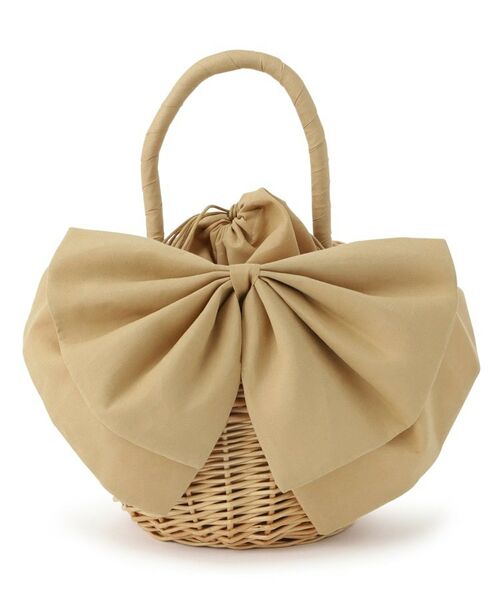 Couture Brooch / クチュールブローチ ハンドバッグ | BIGリボン付きラタンバッグ | 詳細6