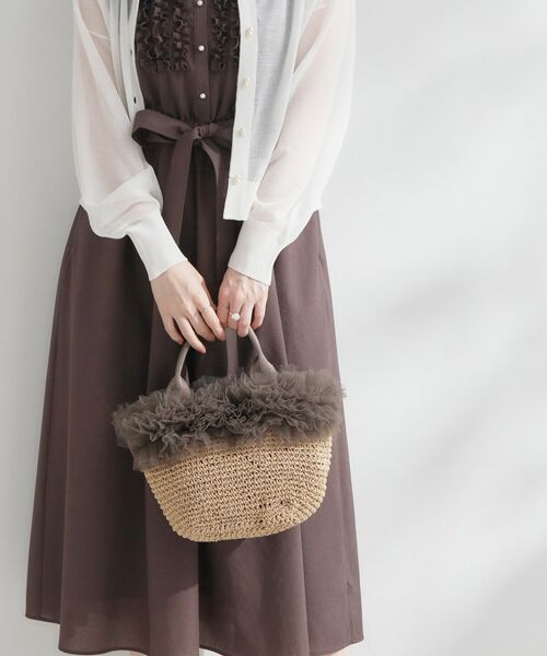 Couture Brooch / クチュールブローチ ハンドバッグ | チュールフリルかごバッグ | 詳細3