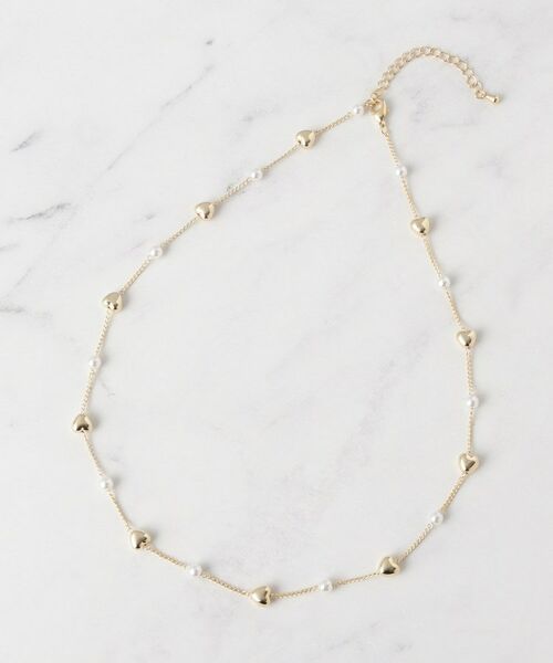 Couture Brooch / クチュールブローチ ネックレス・ペンダント・チョーカー | ハートパール調チェーンネックレス | 詳細1