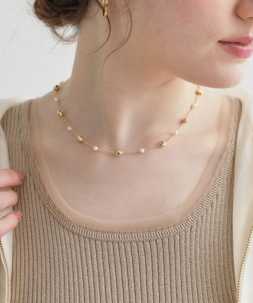 Couture Brooch / クチュールブローチ ネックレス・ペンダント・チョーカー | ハートパール調チェーンネックレス | 詳細4