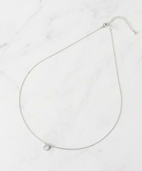 Couture Brooch / クチュールブローチ ネックレス・ペンダント・チョーカー | スクエアビジューネックレス（シルバー(006)）