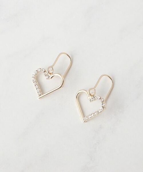 Couture Brooch / クチュールブローチ ピアス・イヤリング | ビジューハートピアス（ゴールド(007)）