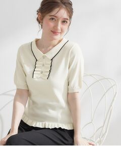Couture Brooch / クチュールブローチ ニット・セーター | フリルポロ衿ニット