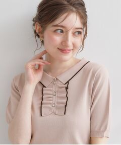 Couture Brooch / クチュールブローチ ニット・セーター | フリルポロ衿ニット