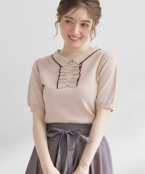 Couture Brooch / クチュールブローチ ニット・セーター | フリルポロ衿ニット | 詳細17