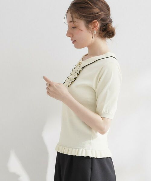 Couture Brooch / クチュールブローチ ニット・セーター | フリルポロ衿ニット | 詳細4