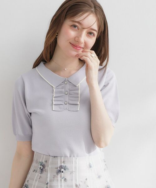 Couture Brooch / クチュールブローチ ニット・セーター | フリルポロ衿ニット | 詳細9