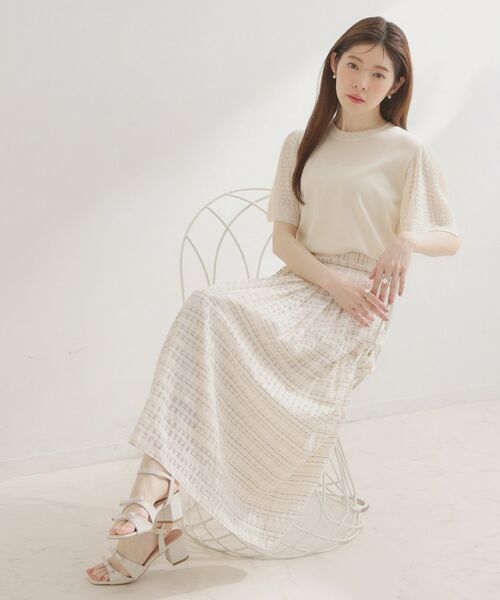 Couture Brooch / クチュールブローチ ニット・セーター | 透かしフレアー袖ニットトップス | 詳細4