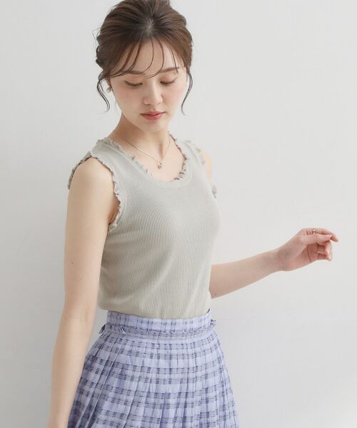 Couture Brooch / クチュールブローチ キャミソール・チューブトップ | フリルニットタンクトップ | 詳細10
