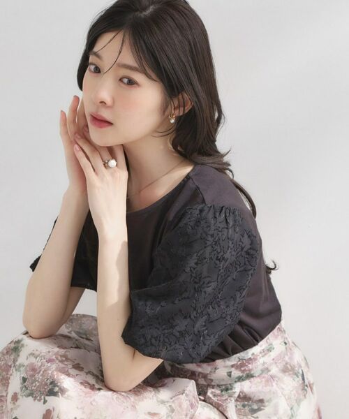 Couture Brooch / クチュールブローチ カットソー | バルーンスリーブPO（ブラック(019)）