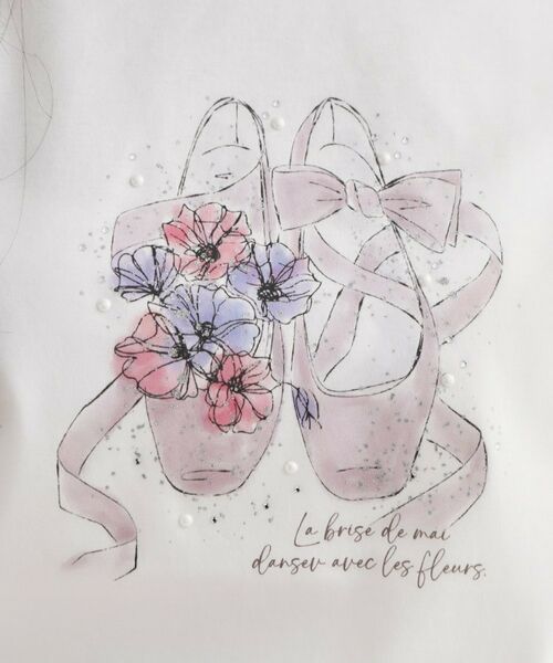 Couture Brooch / クチュールブローチ Tシャツ | トウシューズプリントTシャツ | 詳細7