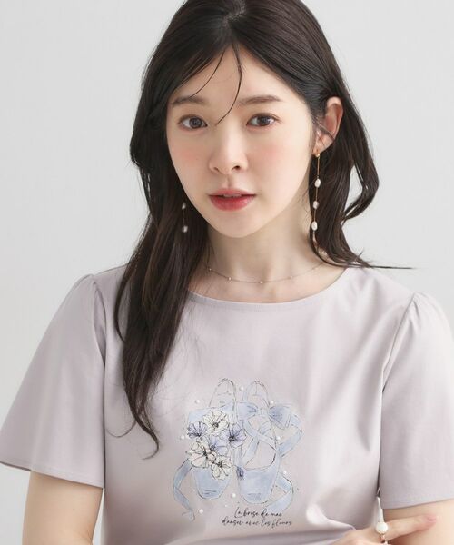 Couture Brooch / クチュールブローチ Tシャツ | トウシューズプリントTシャツ | 詳細8