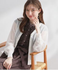 Couture Brooch / クチュールブローチ カーディガン・ボレロ | LEVITAダブルパール調釦カーディ