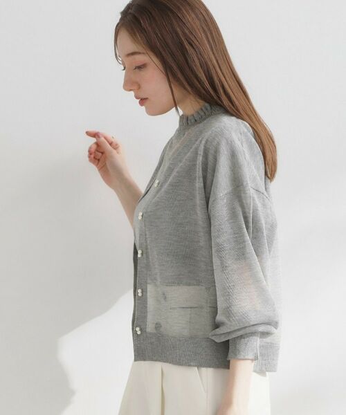 Couture Brooch / クチュールブローチ カーディガン・ボレロ | LEVITAダブルパール調釦カーディ | 詳細10