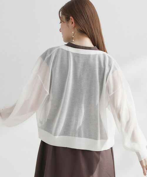 Couture Brooch / クチュールブローチ カーディガン・ボレロ | LEVITAダブルパール調釦カーディ | 詳細2